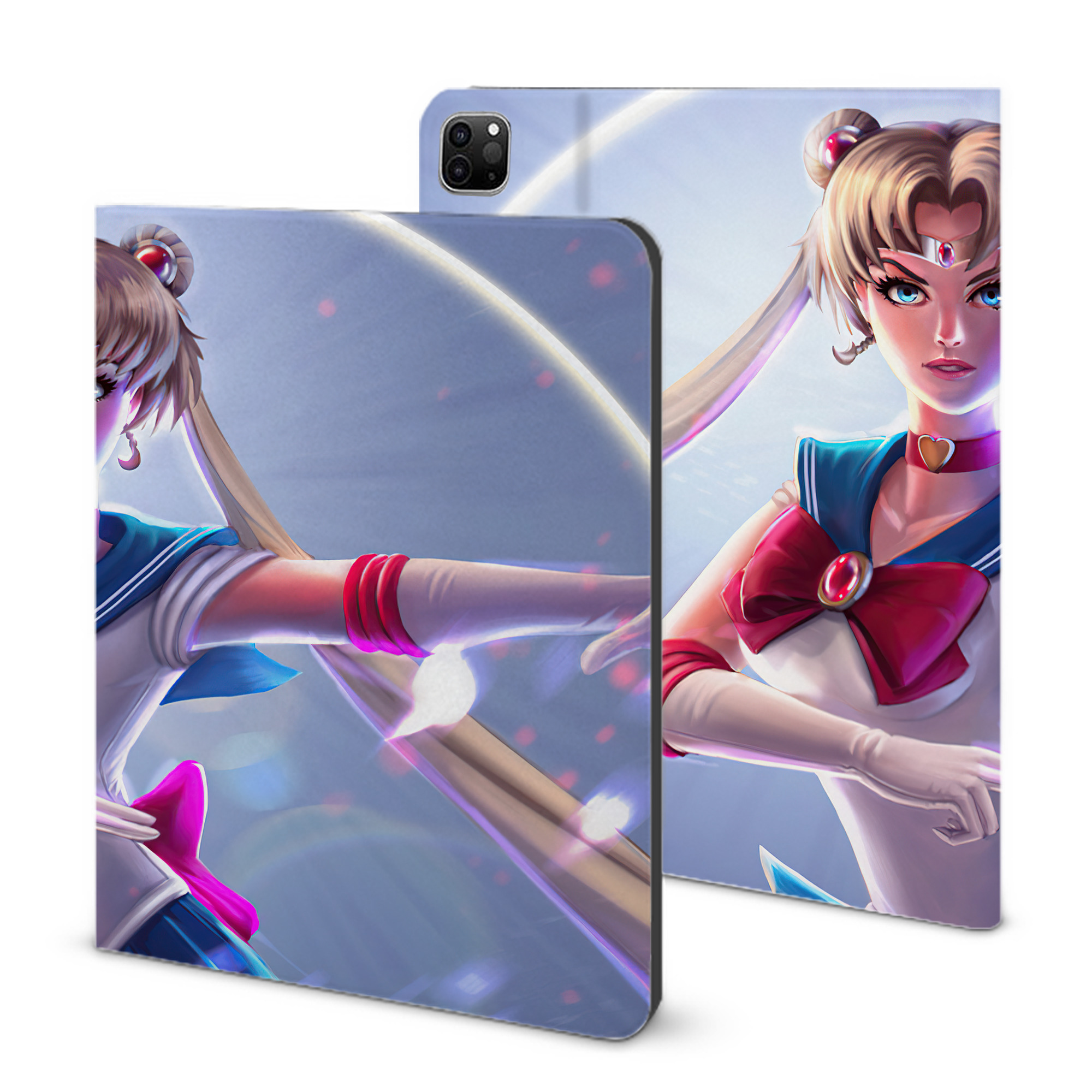 （画像用） 美少女戦士セーラームーン Sailor Moon IPad ケース ブック型 PUレザー TPU 耐衝撃 軽量 薄型 ペン収納なし 全面保護 IPad 各モデル対応